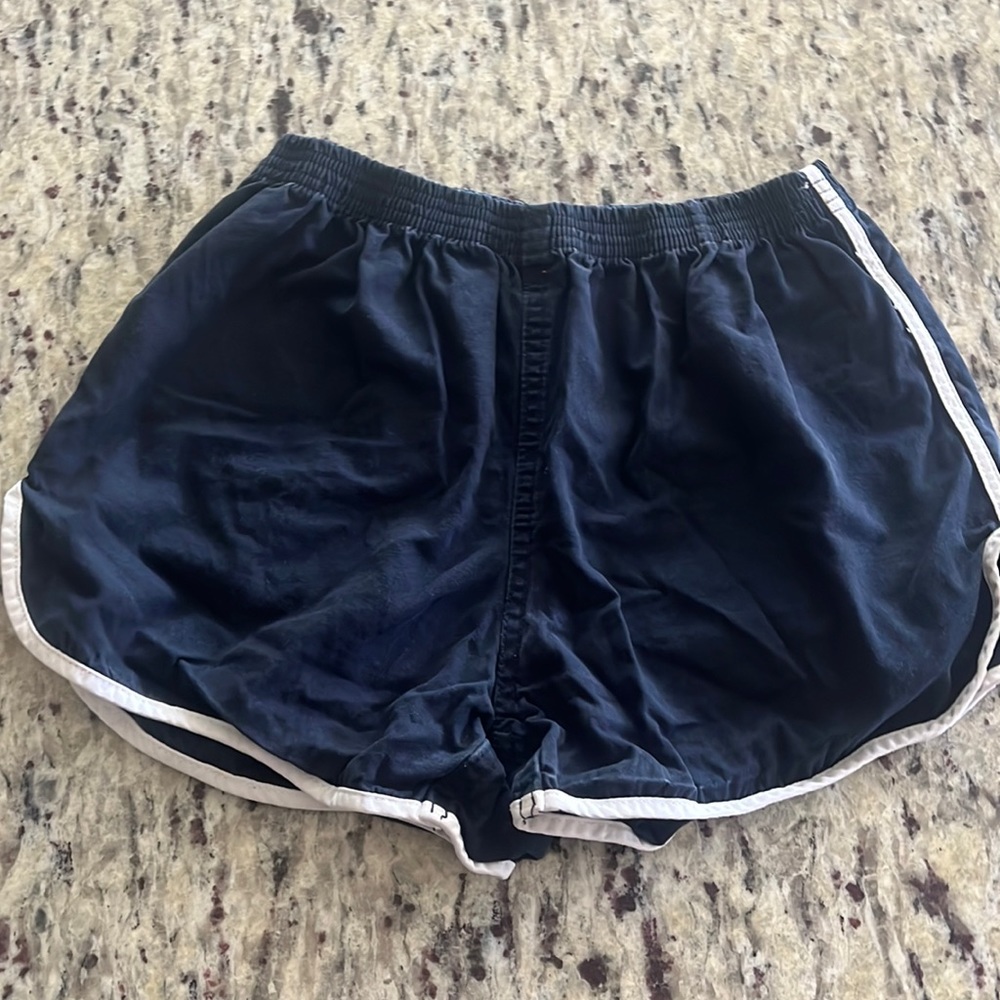 Brandy Melville navy blue shorts with white line